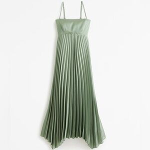 Abercrombie Green Pleated Dress